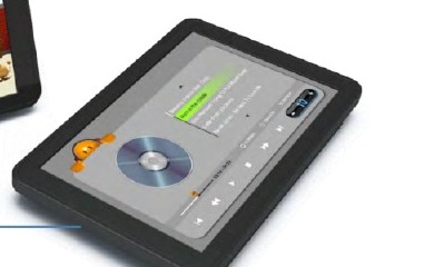 Media tablet screen